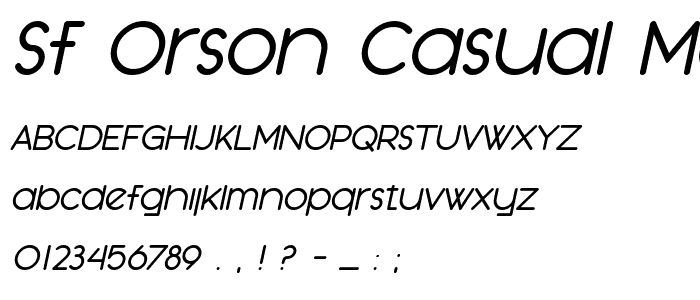 SF Orson Casual Medium Oblique font